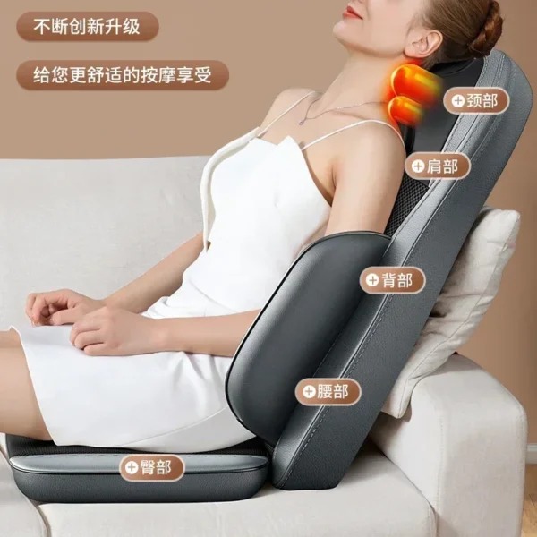 Massager. Shoulder. Cervical. Lumbar. Back. Full body. Automatic. Multifunctional cushion. Home. Kneading chair massager. - Image 2