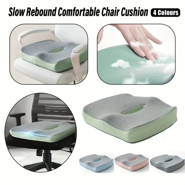 ​​【Ergonomic Office Seat Cushion】3-Zone Memory Foam Lumbar Support Pillow Breathable Posture Corrector for Car Office Wheelchair - Image 3