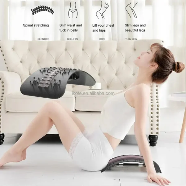 Household Lumbar Spine Correction Stretch Relax Lower Upper Waist Pain Relief Back Massage - Image 4