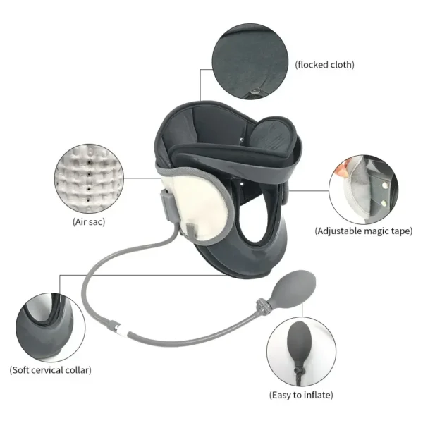 adult inflatable neck brace support bondage cervical traction collars/lumbar back brace/posture correct - Image 3