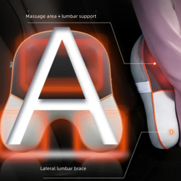 Lumbar massage instrument T5 Back cervical hot compress car nap whole body massage cushion - Image 5