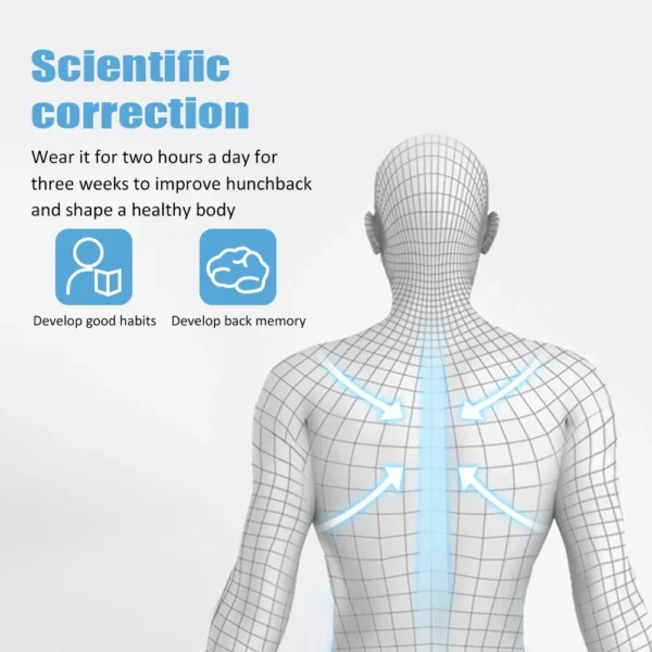 Smart Correction Belt Sensor Orthosis Invisible Reminder Adult & Child Sitting Posture Hunchback Back Smart Posture Corrector - Image 2