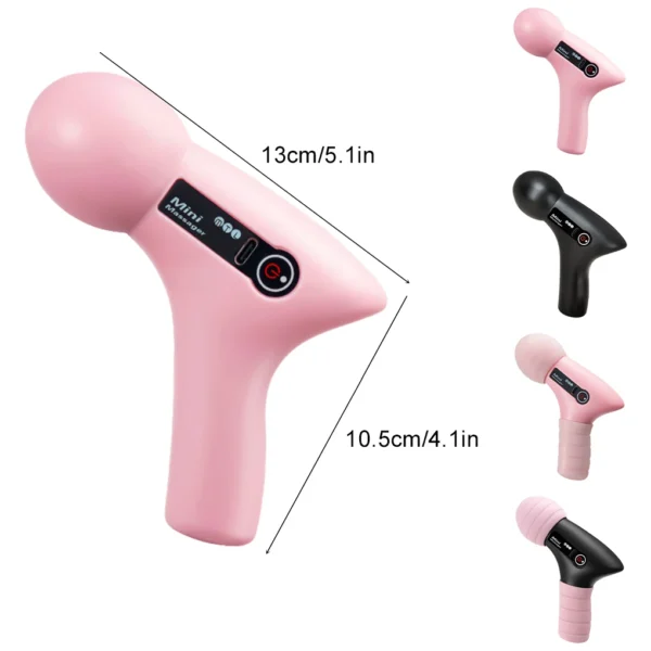 Mini Electric Fascia Gun LCD Screen 4 Modes Vibration Muscle Massager Portable Electric Massage for Neck Foot Body Fascia Gun - Image 6