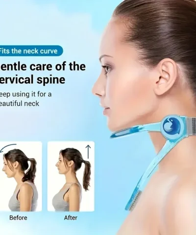 1pc adjustable neck brace, PP material, cervical support, anti-sagging straps with elastic pads, improve posture