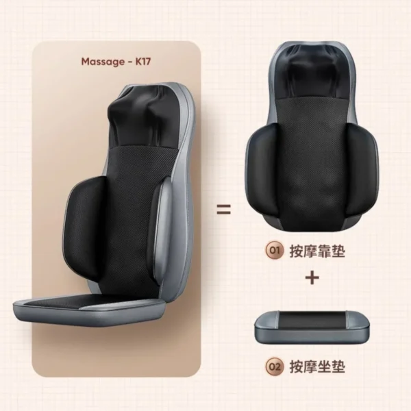 Massager. Shoulder. Cervical. Lumbar. Back. Full body. Automatic. Multifunctional cushion. Home. Kneading chair massager. - Image 4