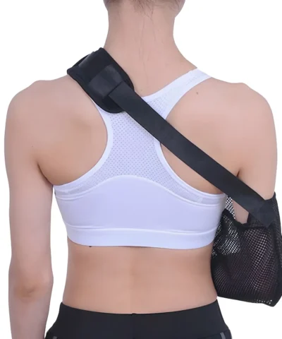 The universal shoulder arm sling is reusable with a soft touch arm sling support